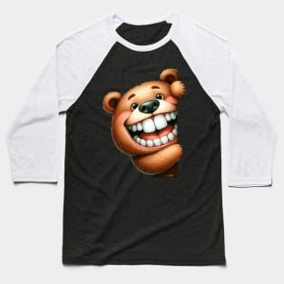 Cute Bear Playing Peek a Boo Baseball T-Shirt